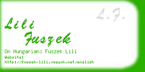 lili fuszek business card